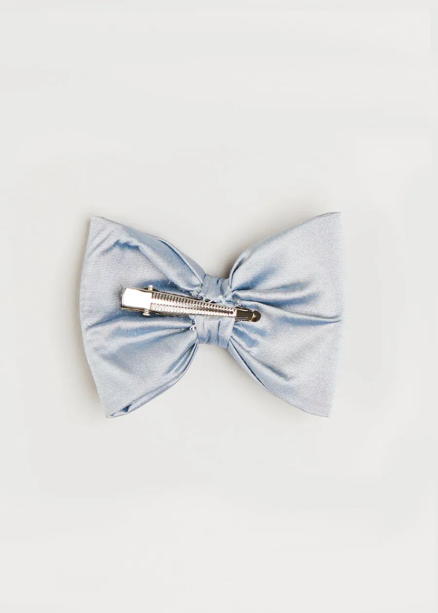 BOY Pepa London Silk Small Bow Clip in Blue