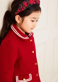 Pepa London Single Breasted Wool Coat in Red (4-10yrs)