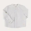 BOY Pepa London Stafford Striped Mao Collar Long Sleeve Shirt in Yellow (12mths-10yrs)