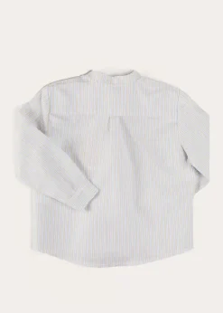 BOY Pepa London Stafford Striped Mao Collar Long Sleeve Shirt in Yellow (12mths-10yrs)
