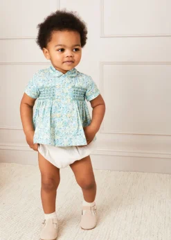 BOY Pepa London Striped Button Detail Bloomers in Beige (3mths-3yrs)