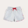 BOY Pepa London Striped Contrast Trim Swim Shorts in Blue (2-10yrs)