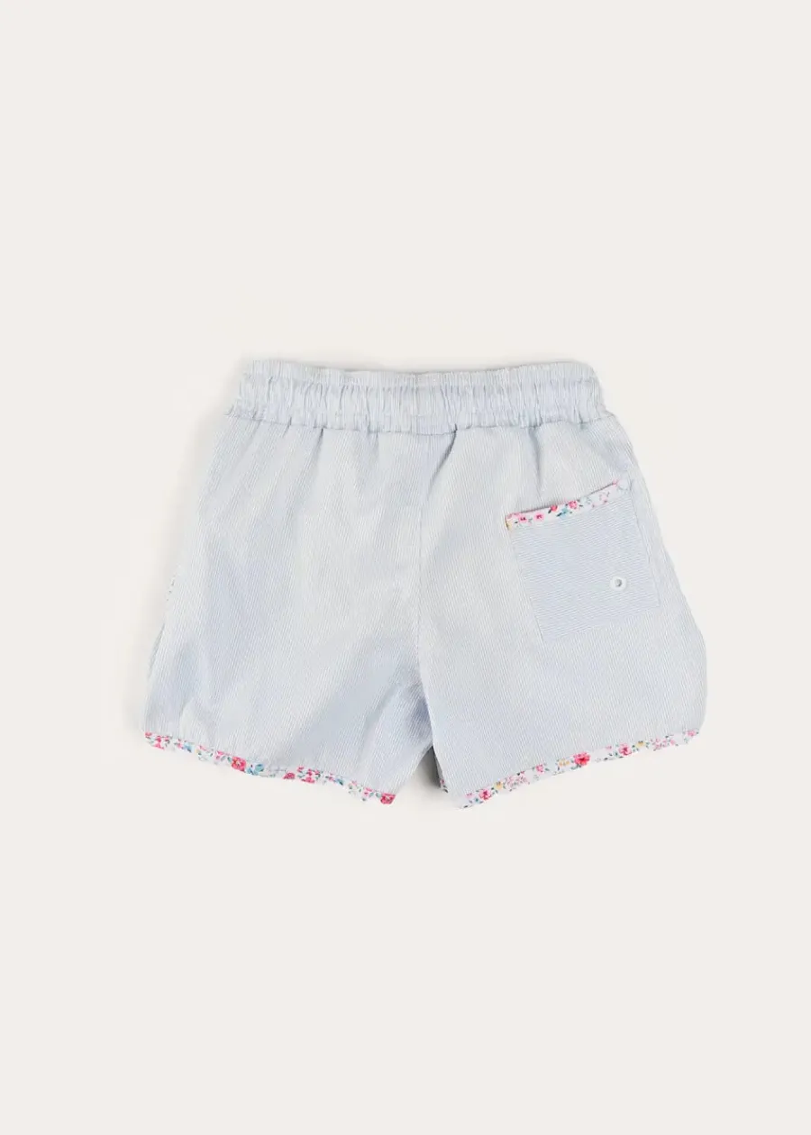 BOY Pepa London Striped Contrast Trim Swim Shorts in Blue (2-10yrs)