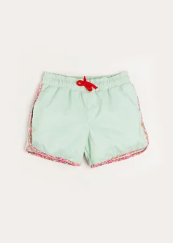 BOY Pepa London Striped Swim Shorts in Green (2-8yrs)