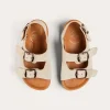 BOY Pepa London Suede Buckle Detail Strappy Sandals in Beige (21-27EU)