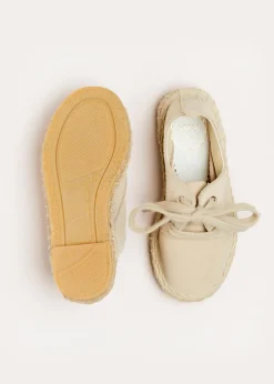 BOY Pepa London Suede Lace-up Espadrilles in Beige (24-35EU)