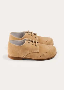 BOY Pepa London Suede Lace-Up Shoes in Beige (24-35EU)