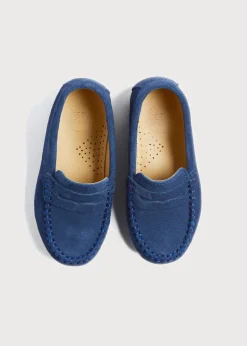 BOY Pepa London Suede Loafers in French Blue (25-34EU)