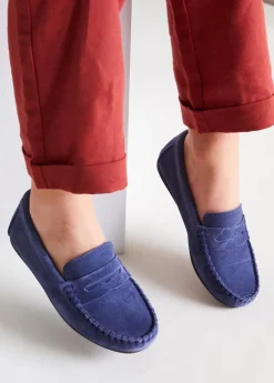 BOY Pepa London Suede Loafers in French Blue (25-34EU)