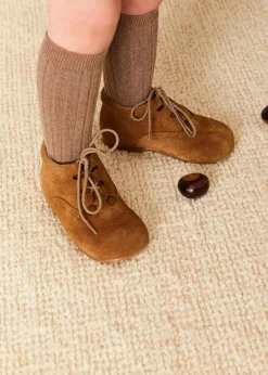BOY Pepa London Suede Oxford Baby Booties in Brown (20-24EU)