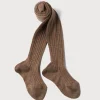 BOY Pepa London Taupe Ribbed Tights (0mths-10yrs)