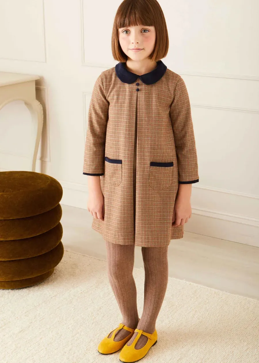 BOY Pepa London Taupe Ribbed Tights (0mths-10yrs)