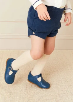 BOY Pepa London T-Bar Baby Shoes in Blue (20-26EU)