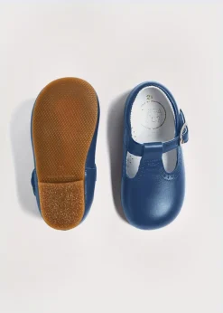 BOY Pepa London T-Bar Baby Shoes in Blue (20-26EU)
