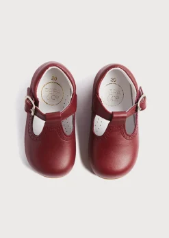 BOY Pepa London T-Bar Baby Shoes in Burgundy (20-26EU)