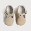 BOY Pepa London T-Bar Suede Baby Shoes in Beige (20-24EU)