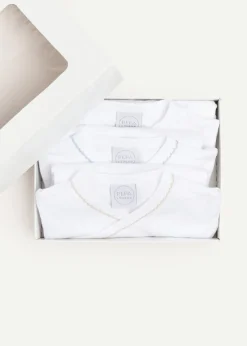 Pepa London Three Short Sleeve Bodysuit Embroidered Set (1mth-12mths)