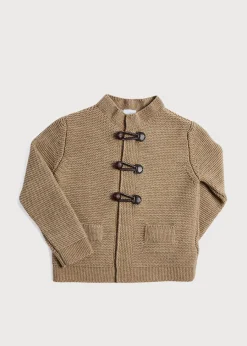 BOY Pepa London Toggle Fastening Knitted Cardigan in Oatmeal (12-10yrs)