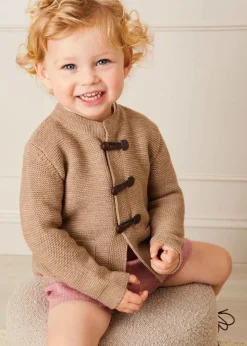 BOY Pepa London Toggle Fastening Knitted Cardigan in Oatmeal (12-10yrs)