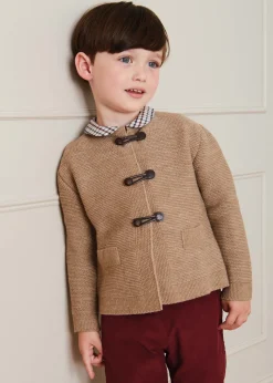 BOY Pepa London Toggle Fastening Knitted Cardigan in Oatmeal (12-10yrs)
