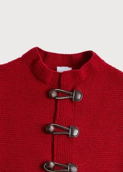 BOY Pepa London Toggle Fastening Knitted Cardigan in Red (12mths-10yrs)