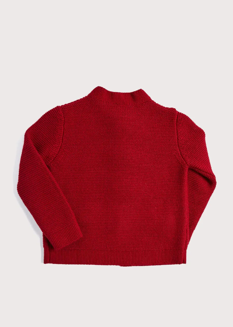 BOY Pepa London Toggle Fastening Knitted Cardigan in Red (12mths-10yrs)