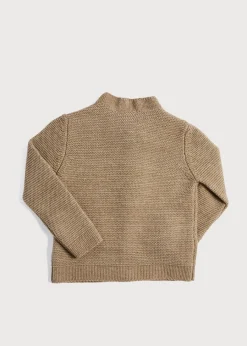 BOY Pepa London Toggle Fastening Knitted Cardigan in Oatmeal (12-10yrs)