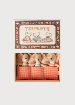 BOY Pepa London Triplet Baby Mice in a Matchbox
