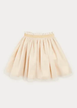Pepa London Tulle Glittery Skirt in Gold (18M-10Y)