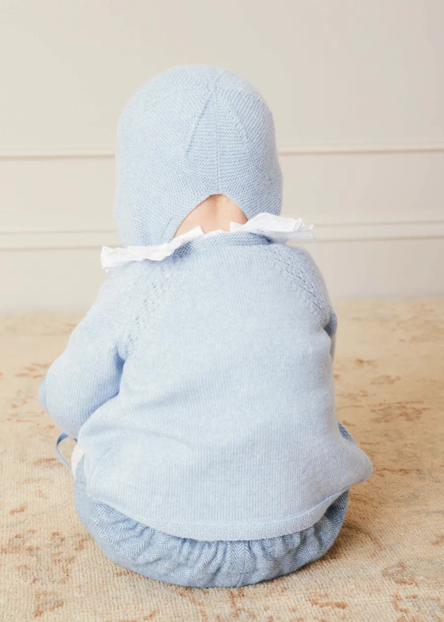BOY Pepa London Two Button Baby Cardigan In Light Blue (1-9mths)
