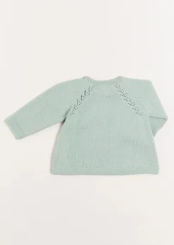 Pepa London Two Button Baby Cardigan in Green (1-9mths)