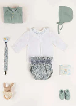 Pepa London Two Button Baby Cardigan in Green (1-9mths)