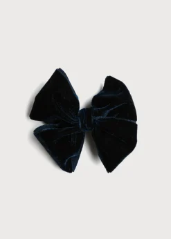 BOY Pepa London Velvet Big-Bow Clip in Navy