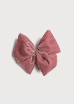 BOY Pepa London Velvet Big-Bow Clip in Pink