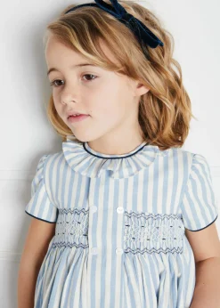 BOY Pepa London Velvet Hairband with Thin Navy Bow