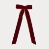 BOY Pepa London Velvet Long-Bow Clip in Burgundy