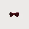 BOY Pepa London Velvet Medium-Bow Clip in Burgundy