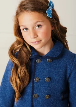 BOY Pepa London Velvet Medium-Bow Clip in Blue