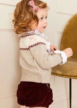 BOY Pepa London Velvet Medium-Bow Clip in Pink