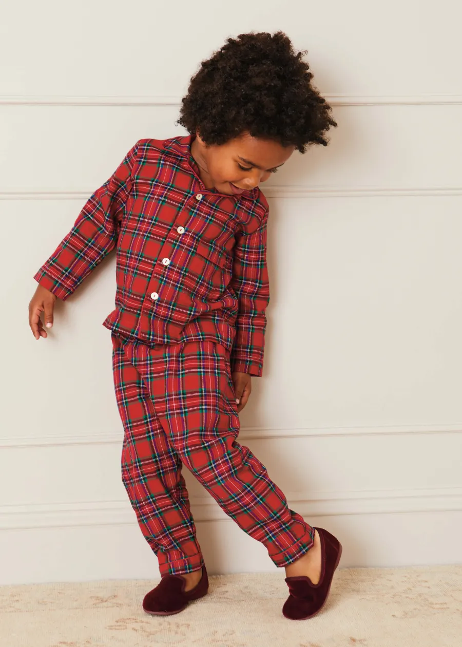 BOY Pepa London Velvet Slippers In Burgundy (24-34EU)