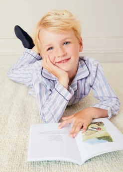 BOY Pepa London Velvet Slippers In Navy (24-34EU)