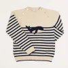 BOY Pepa London Whale Intarsia Striped Jumper in Blue (6mths-10yrs)