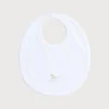 BOY Pepa London White Bib with Beige Embroidered Rocking Horse