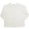 BOY Pepa London White Double-Breasted Peter Pan Collar Shirt (12mths-10yrs)