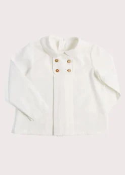 BOY Pepa London White Peter Pan Collar Shirt With Front Buttons (12mths-3yrs)