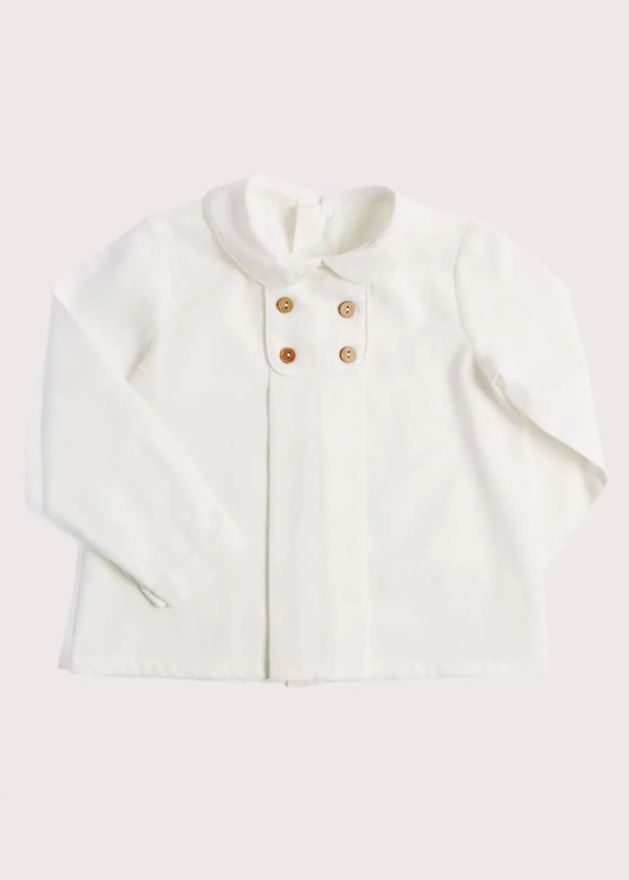 BOY Pepa London White Peter Pan Collar Shirt With Front Buttons (12mths-3yrs)