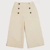 Pepa London Wide Leg Front Button Trousers in Beige (2-10yrs)