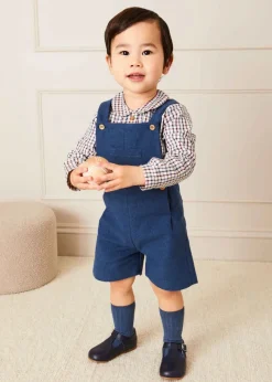 BOY Pepa London Wool Front Pocket Dungarees in Blue (18mths-5yrs)