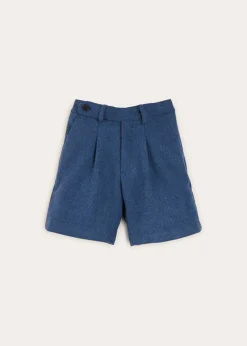 BOY Pepa London Wool Shorts In Blue (4-10yrs)