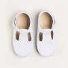 BOY Pepa London Woven T-Bar Baby Shoes in White (20-26EU)
